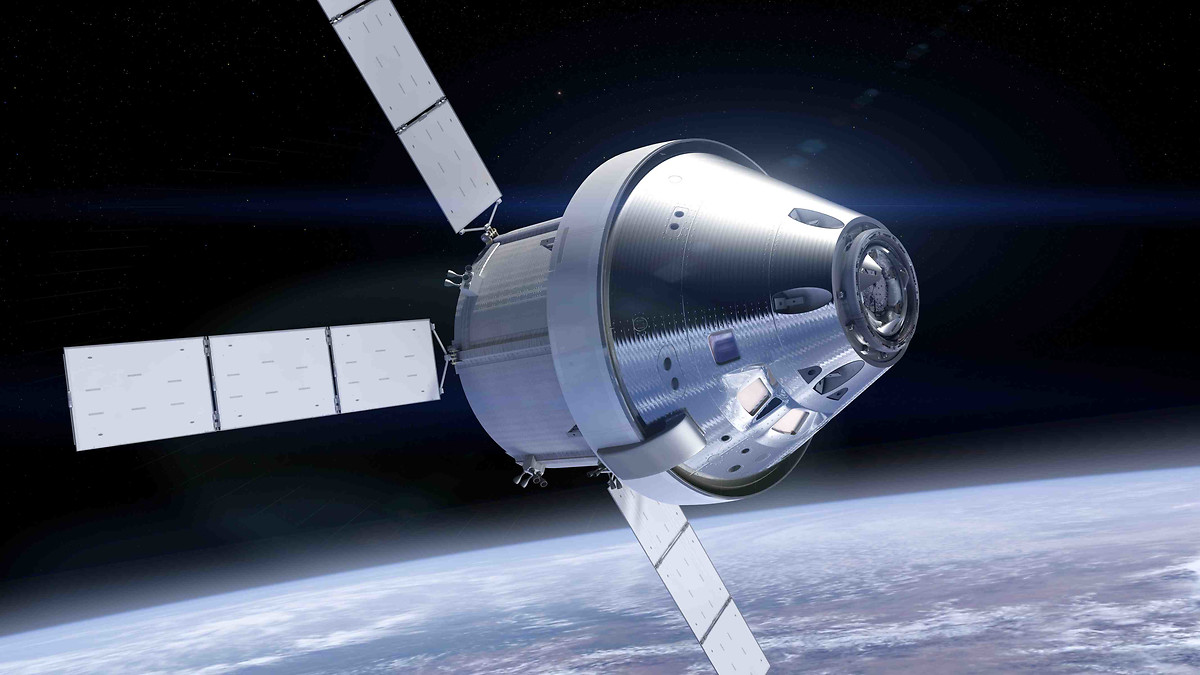 The NASA’s ORION Mission Capsule including the European Service Module which is manufactured for the Eaurpean Space Agency by Airbus Defence and Space in the plant of Bremen. (Source: Airbus)