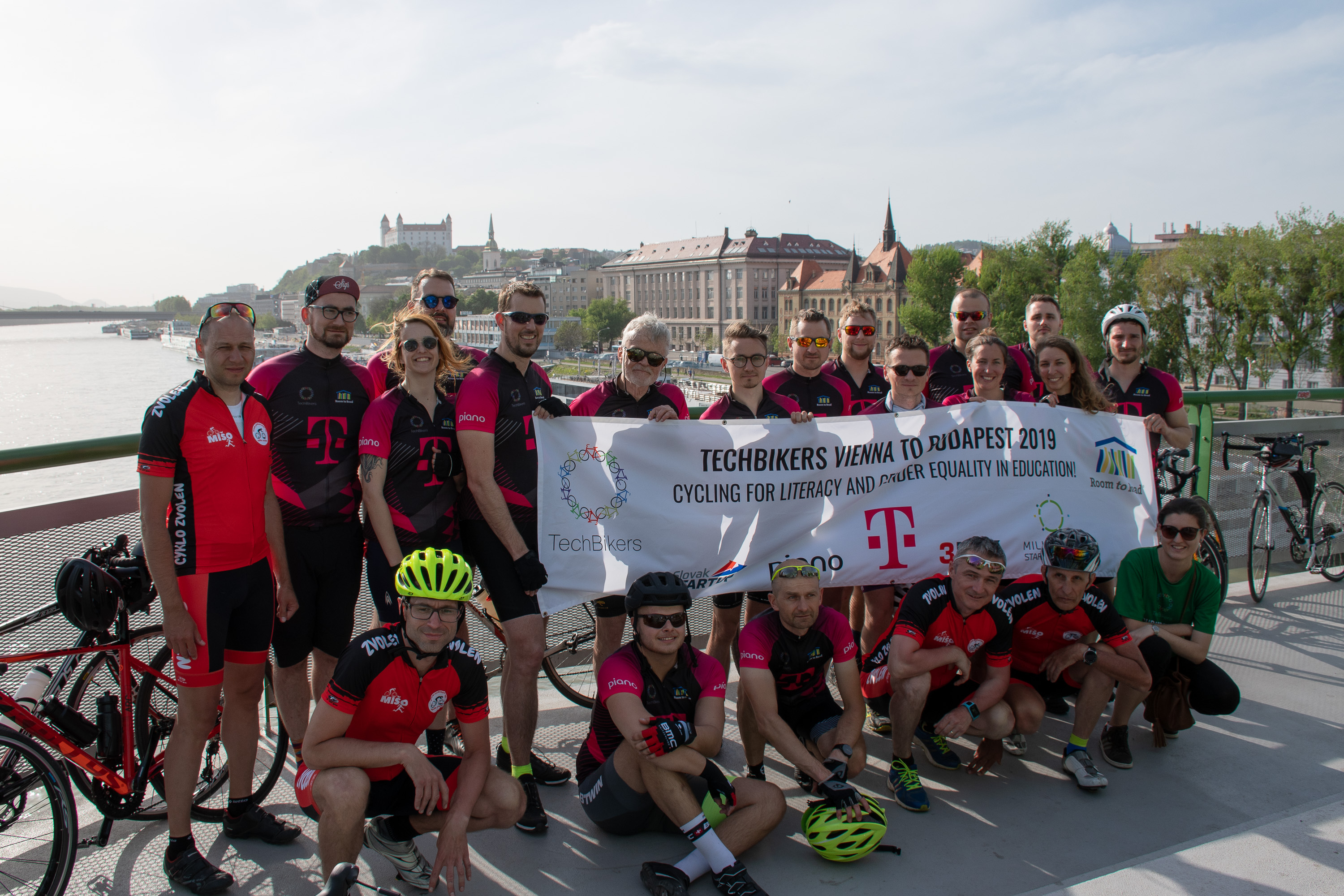 Techbikers CEE 2019: Arrived to the Stary Most in Bratislava